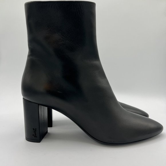 Saint Laurent YSL Lou Leather Ankle Boots Sz 40, Retail $1,190 New Without Box - Picture 3 of 13